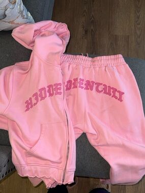 Hidden Cult Pink Fleece Joggers - Women's Cozy Sweatpants set